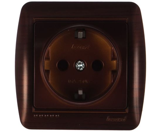Двойная розетка Lezard DEMET с заземлением, закрытый корпус, маун 711-0400-127 – изображение 2
