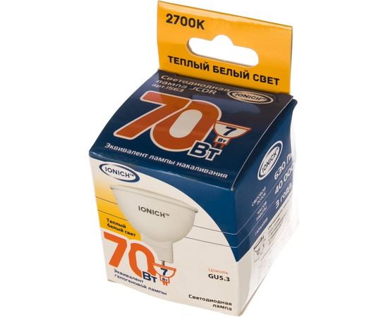 Светодиодная лампа IONICH ILED-SMD2835-JCDR-7-630-230-2.7-GU5.3 1089 1563 – изображение 2