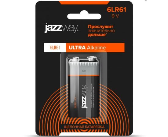 Алкалиновая батарейка JazzWay 6LR61 Ultra PLUS BL-1 5005075 – изображение 2