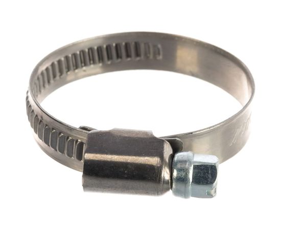 Червячный хомут JTC 25-40мм, нержавеющая сталь, ширина ленты 9мм ZN40 – изображение 3