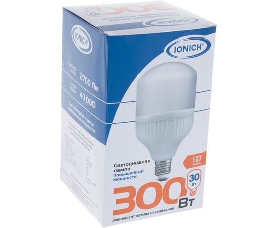 Светодиодная лампа IONICH высокой мощности ILED-SMD2835-Т100-30-2700-220-4-E27 1297 1505 – изображение 2
