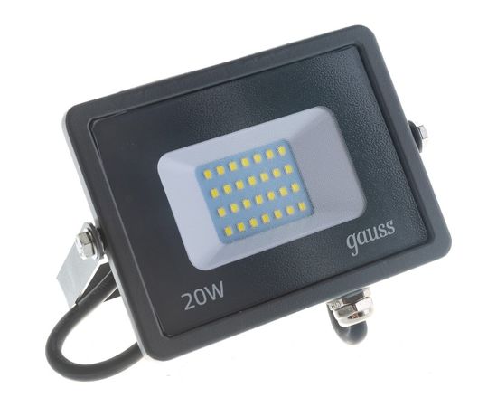 Светодиодный прожектор Gauss Qplus 20 W 1700 lm IP65 6500K графитовый серый 1/20 690511320 – изображение 3
