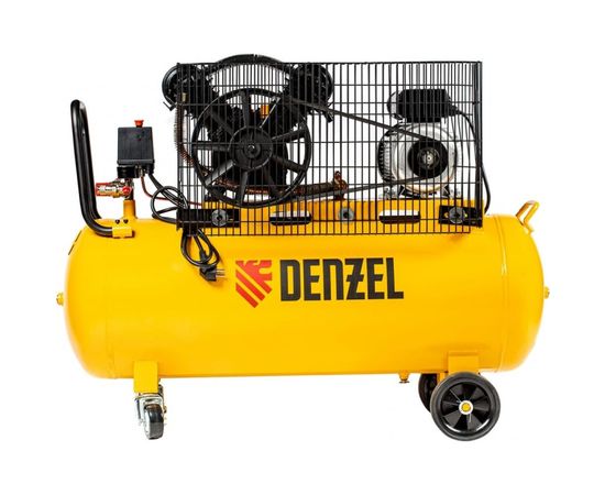 Воздушный компрессор с ременным приводом DENZEL BCV2200/100 2.2 кВт, 100 литров, 370 л/мин 58110 – изображение 2