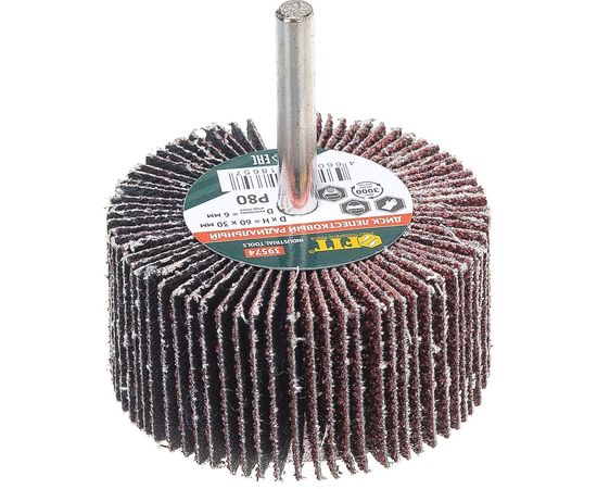 Диск лепестковый радиальный для дрели (60х30 мм; P80) FIT IT 39574 – изображение 3