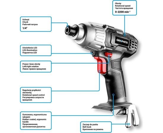 Винтоверт GRAPHITE Energy+ 58g012 – изображение 4