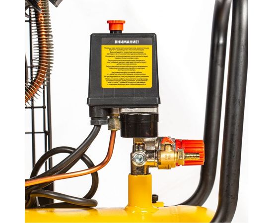 Воздушный компрессор с ременным приводом DENZEL BCV2200/100 2.2 кВт, 100 литров, 370 л/мин 58110 – изображение 7