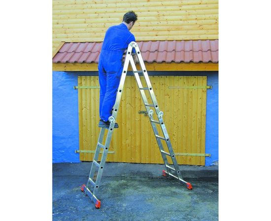 Шарнирная универсальная стремянка-трансформер Krause MONTO MULTIMATIC, 4х4 120649 – изображение 3