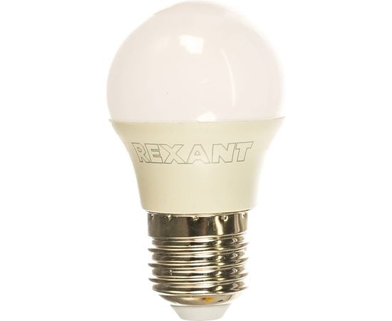 Светодиодная лампа REXANT Шарик 7,5 Вт E27 713 лм 2700 K теплый свет 604-034 