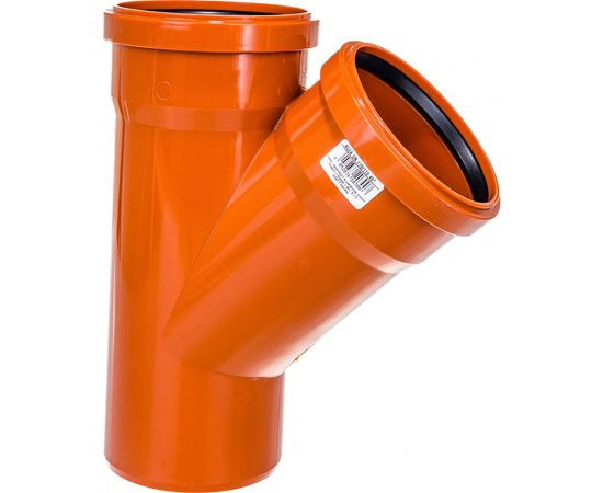 Двухраструбный тройник для наружной канализации Ostendorf 45 градусов, 110 мм 220300 