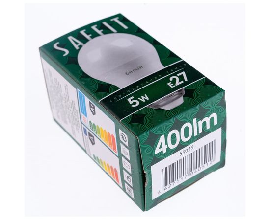 Светодиодная лампа SAFFIT SBG4505 Шарик E27 5W 4000K 55026 