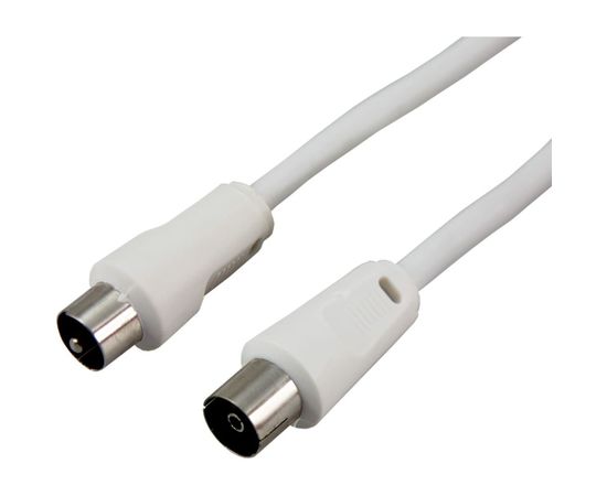 Шнур REXANT ТВ гнездо - ТВ штекер, длина 1,5 метра, белый 18-0002 