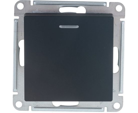 1-клавишный выключатель Schneider Electric ATLASDESIGN с подсветкой, сх.1а, 10АХ, КАРБОН ATN001013 