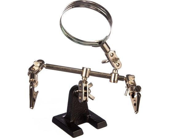 Держатель третья рука с лупой х3 HT-390 (ZD-10D) REXANT 12-0251 