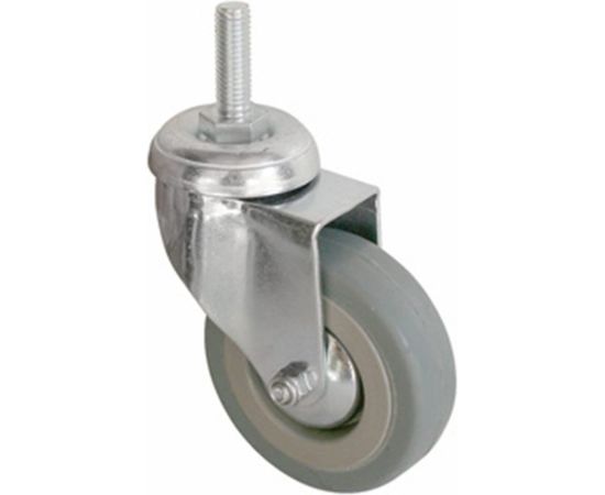 Колесо серая мягкая резина крепление болтом М10 SCTG25 50 мм MFK-TORG 5062050M 