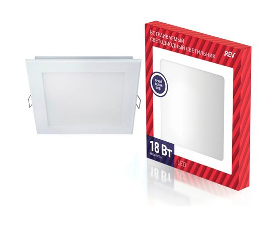 Светодиодная встраиваемая панель REV, SuperSlim Quadro 18W, 4000К 28982 1 