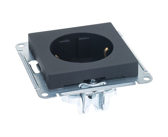 Розетка Schneider Electric ATLASDESIGN, с заземлением, 16А, механизм, карбон, ATN001043 