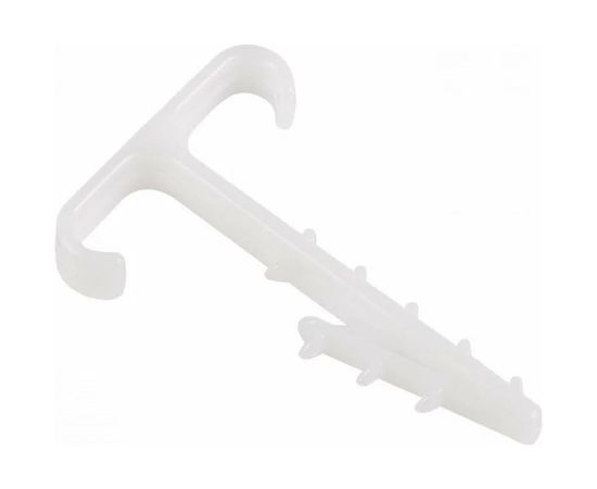 Т-образный дюбель-хомут для двух плоских кабелей REXANT 2x12 мм, белый (КФ), 100шт 07-4615 