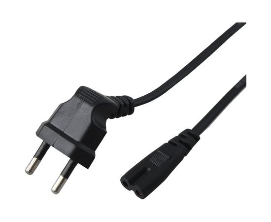 Сетевой шнур REXANT вилка угловая - евроразъем С7, кабель 2x0,5 кв.мм, длина 1,5 метра 11-1103 