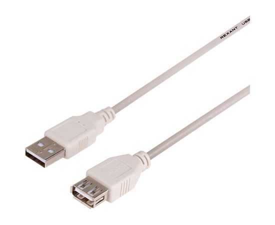 Шнур REXANT USB-А male - USB-A female 1.8M 18-1114 