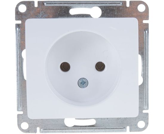 Механизм розетки Schneider Electric 1-м GLOSSA без заземления, белая SchE GSL000141 