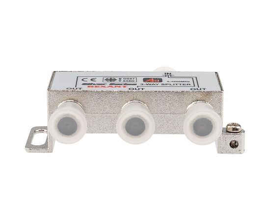 Делитель REXANT ТВ х 3 + 4шт. F BOX 5-1000 МГц Silver 05-6102 – изображение 5
