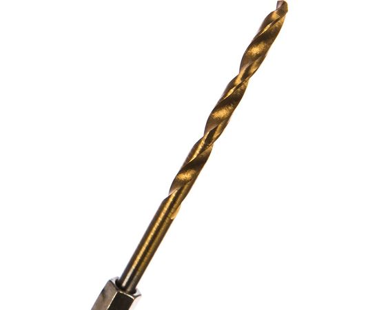 Сверло по металлу HSS-TiN (3.8х95х43 мм; Р4М3; HEX1/4) MATRIX 717382 – изображение 2