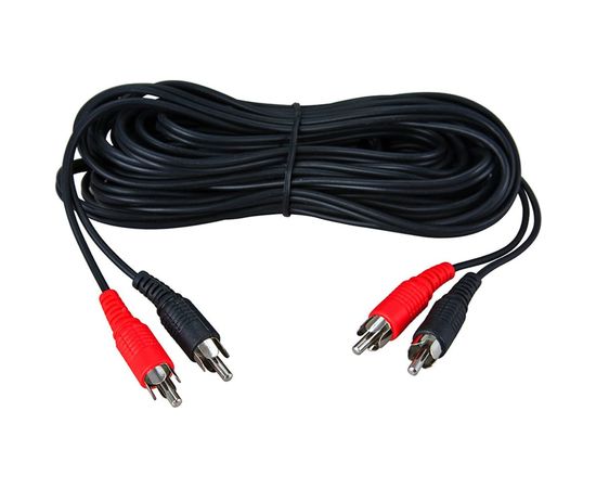 Шнур REXANT 2 RCA - 2 RCA, длина 5 метров, черный 17-0106 – изображение 2