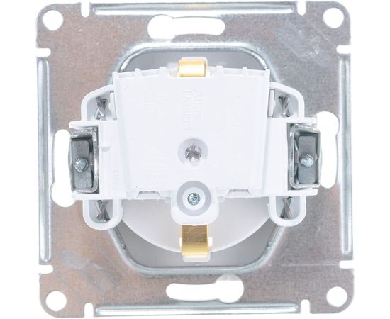 Механизм розетки Schneider Electric 1-м СП ATLAS DESIGN с заземлением, защитные шторки 16А белый ATN000145 – изображение 4