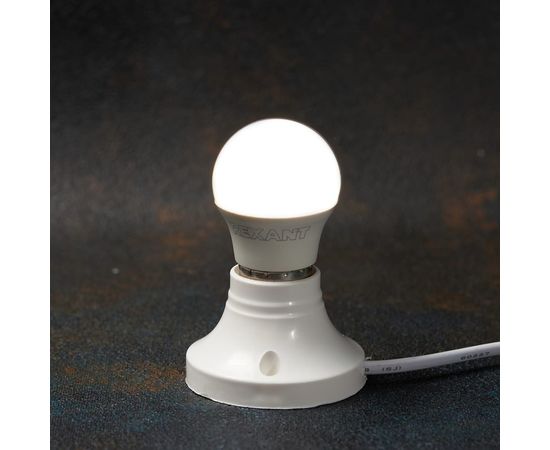 Светодиодная лампа REXANT Шарик 7,5 Вт E27 713 лм 2700 K теплый свет 604-034 – изображение 4