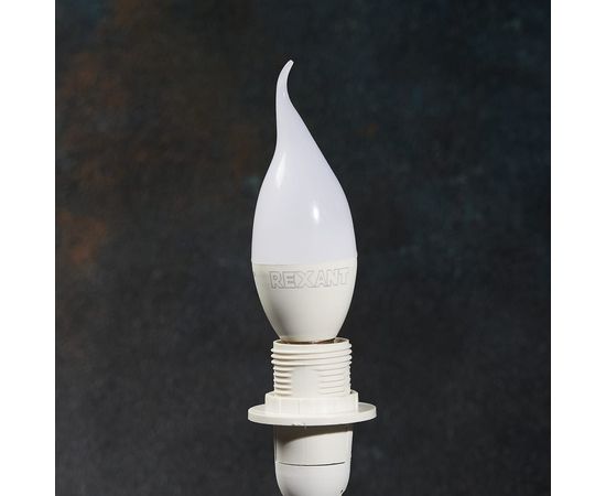 Светодиодная лампа REXANT свеча на ветру, 7,5 Вт, E14, 713 лм, 6500 K, холодный свет 604-047 – изображение 2