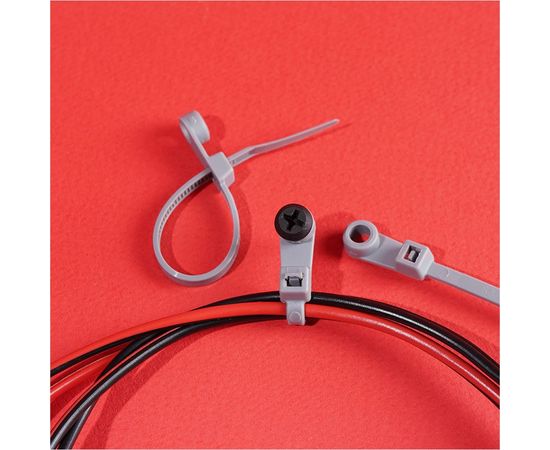 Нейлоновая хомут-стяжка под винт REXANT 100x3,6 мм, серая, упаковка 100 шт. 07-0104-3 – изображение 6