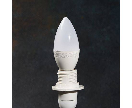 Светодиодная лампа REXANT Свеча, 7.5Вт, E14, 713Лм, 2700K, теплый свет 604-017 – изображение 4