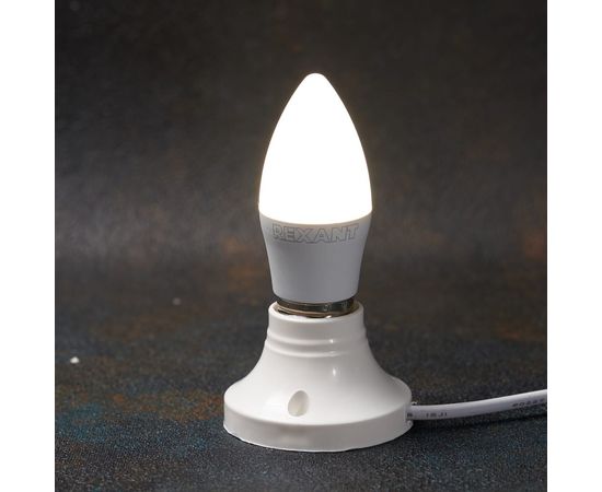 Светодиодная лампа REXANT Свеча 9,5 Вт E27 903 лм 4000 K нейтральный свет 604-026 – изображение 4