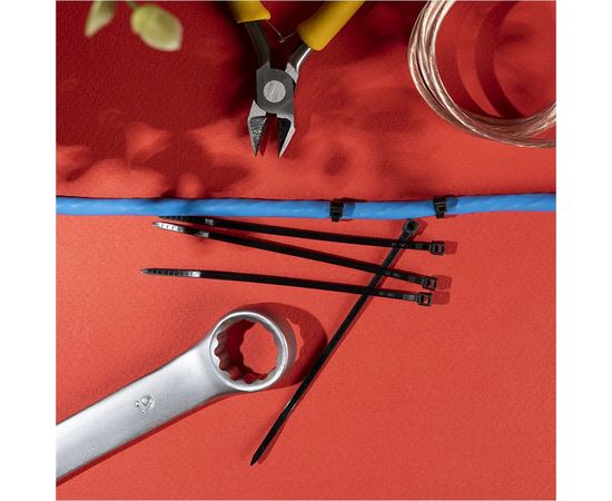 Нейлоновая стяжка REXANT 100x2,5 мм, черная упак. 500 шт. 07-0101-05 – изображение 7