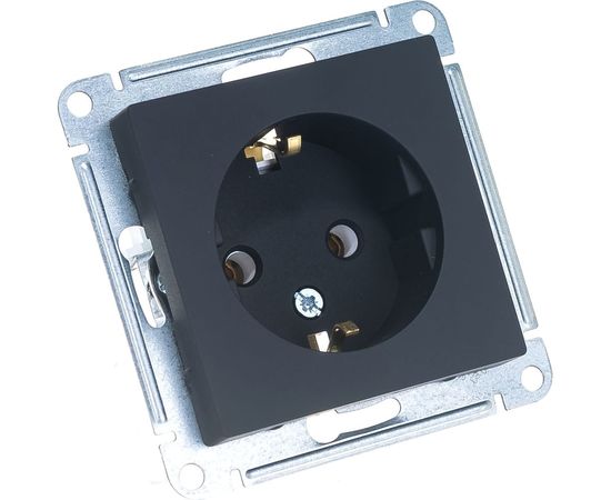 Розетка Schneider Electric ATLASDESIGN, с заземлением, 16А, механизм, карбон, ATN001043 – изображение 5