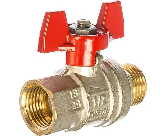 Шаровой кран RuB серия Milano S90 1/2", бабочка, В/Н, S90D26 – изображение 2