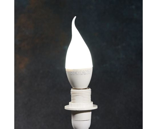 Светодиодная лампа REXANT свеча на ветру, 7,5 Вт, E14, 713 лм, 6500 K, холодный свет 604-047 – изображение 3