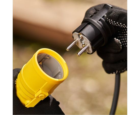 Угловая влагозащищенная вилка REXANT с/з, 16 А, IP44 каучук 111-003 – изображение 7