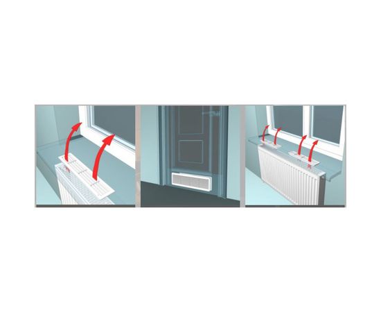 Решетка вентиляционная переточная (450х91 мм; белая) Era 4409ДП – изображение 2