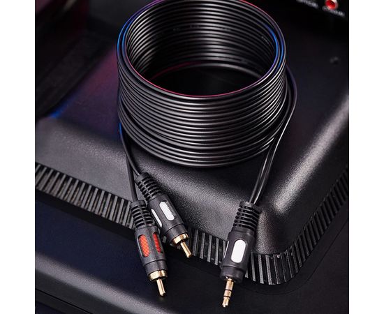 Шнур REXANT Стерео 3,5 мм - 2 RCA, длина 5 мeтров 17-4235 – изображение 4