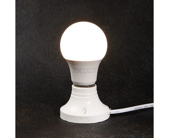 Светодиодная лампа REXANT груша, A60, 11,5 Вт, E27, 1093 лм, 2700 K, теплый свет 604-003 – изображение 3