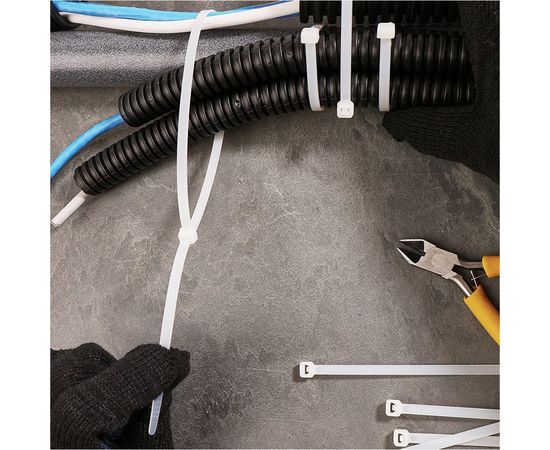 Хомут REXANT nylon 500x4.8 мм 100 шт белый 07-0500 – изображение 6