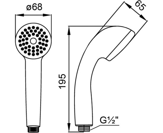 Лейка для душа Milardo 140 1401F68M18 – изображение 2