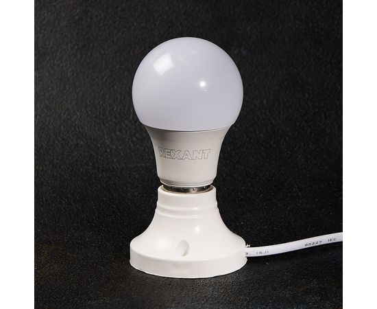 Светодиодная лампа REXANT Груша A60 11,5 Вт E27 1093 лм 6500 K холодный свет 604-005 – изображение 2