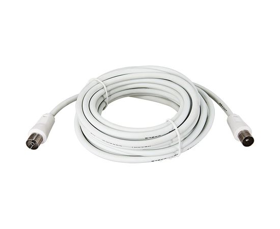 Шнур REXANT ТВ гнездо - ТВ штекер, длина 1,5 метра, белый 18-0002 – изображение 5