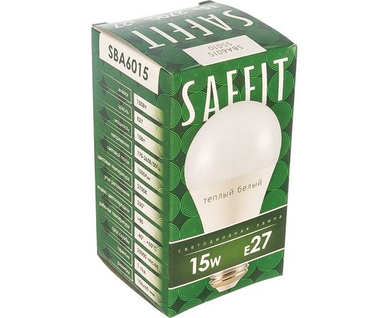 Светодиодная лампа SAFFIT SBA6015 Шар E27 15W 2700K 55010 – изображение 2