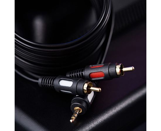 Шнур REXANT Стерео 3,5 мм - 2 RCA, длина 5 мeтров 17-4235 – изображение 3