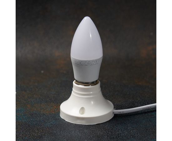 Светодиодная лампа REXANT Свеча 9,5 Вт E27 903 лм 4000 K нейтральный свет 604-026 – изображение 2