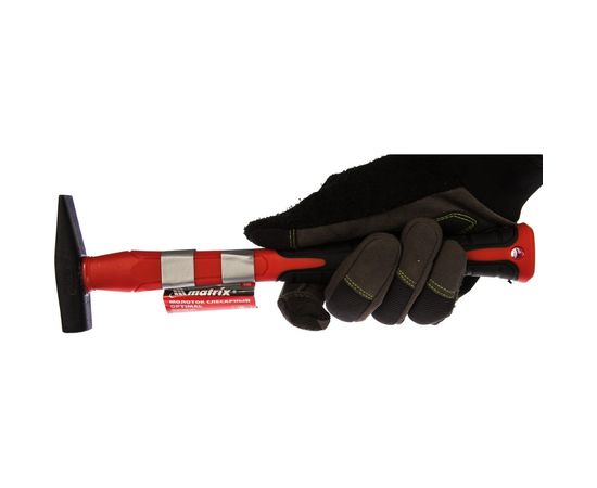 Молоток слесарный Matrix Optimal 100 г фибергласовая обрезиненная рукоятка квадратный боек 10365 – изображение 3