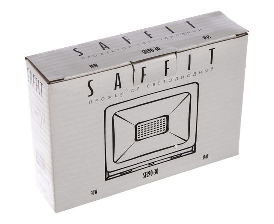 Светодиодный прожектор SAFFIT SFL90-30 2835SMD, 30W 6400K AC220V/50Hz IP65, черный в компактном корпусе 55065 – изображение 2